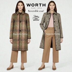 Worth New York Wool Reversible Coat – Glen Plaid & Mosaic Check *shop@iamwarrior